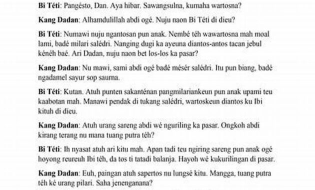 Percakapan Bahasa Sunda 4 Orang Tentang Kerja Kelompok Sepertinya