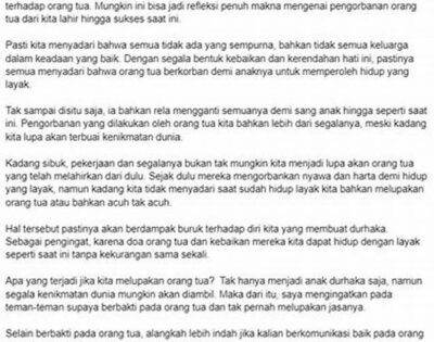 Pidato Bahasa Makassar Tentang Orang Tua