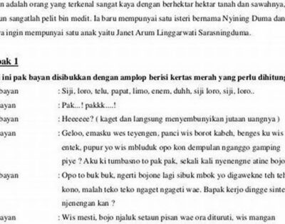 Sandiwara Bahasa Jawa 4 Orang