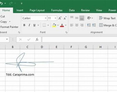 Cara Memasukkan Tanda Tangan Di Excel